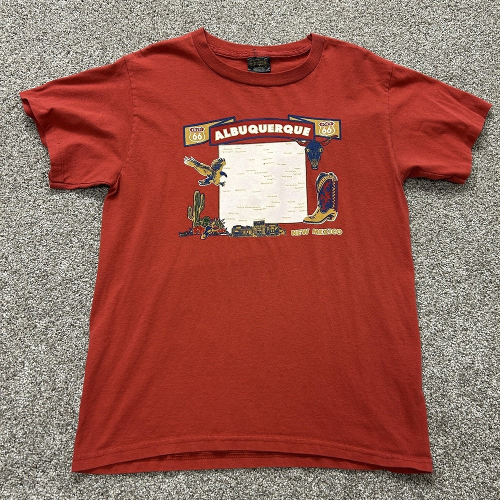 Vintage Changes Albuquerque Route 66 Shirt Mens Medium Red New Mexico Tee